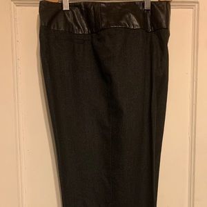 Harve Bernard wool/faux leather slacks